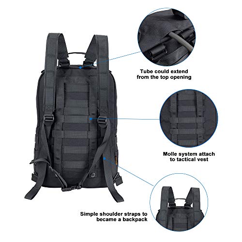 EXCELLENT ELITE SPANKER Outdoor Hydration Backpack Bundle Packs Water Bladder carrier for 3L Water bladder(Black) - color: Black