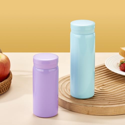 10oz Mini Water Bottle Stainless Steel Thermos Small Flask - Insulated Vacuum, Leak Proof, Keeps Drinks Hot/Cold - Ideal for Coffee, Tea, Water - Light Blue - color: Light Blue, size: 9.5 Ounces