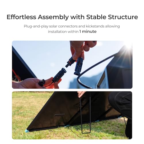 Renogy 300W Portable Solar Panel, 25% High Efficiency for Power Stations