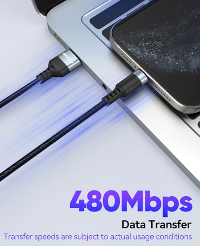 Short USB A to USB C Cable 3 inch, 60W Fast Charging Type-C Cord