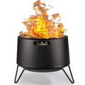 TIKI Social Smokeless Fire Pit, 20 in Wood Burning Fire Pit with Cover | Black, 20-Inch, Stainless Steel, Portable, Wood-Burning, For Patio, Camping Friendly, Includes Cover, Removable Ash Pan - style: Social Fire Pit