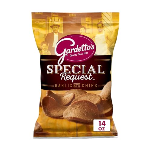 Gardetto's Special Request Garlic Rye Chips, 14 oz | Double Roasted Rye Chips Only, Bold Garlic Seasoning, Extra Crunch, Signature Family Recipe - size: 14 Ounce (Pack of 1)