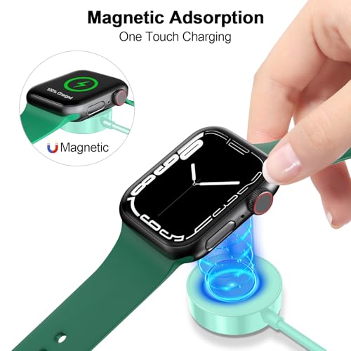 𝟐𝟎𝟐𝟔 𝐔𝐩𝐠𝐫𝐚𝐝𝐞𝐝 Magnetic Charging Cable for Apple Watch Charger,[USB C Port] Wireless Charging Cable Compatible with iWatch Series Ultra/10/9/8/7/6/SE/SE2/5/4/3/2[3.3FT/1M],Green | Wireless iWatch Chager Cable Dual-Chip Compatible with Apple Watch Series Ul