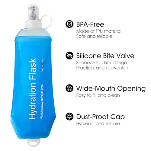 GUYI GYGYL Soft Flask, Collapsible Water Bottle for Sports, 250ml Blue 2pcs - color: 2Pcs 250ml Blue