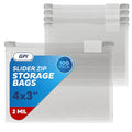 100 Count - Slider Zip Food Storage Snack Bags, 4" x 3" 2 Mil Small, Strong & Durable For Nuts, Candy, Snacks, Seeds, Jewelry & More. GPI - size: 4" X 3"