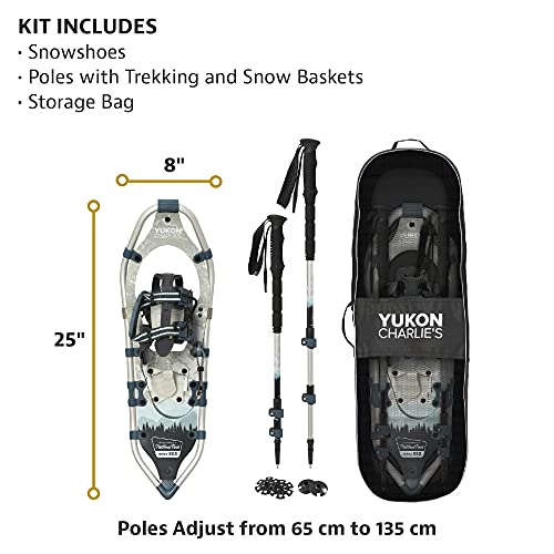 Yukon Charlie's Advanced Spin Snowshoes - Snowshoes for Men & Women - Multiple Models & Sizes - style: National Park Kit