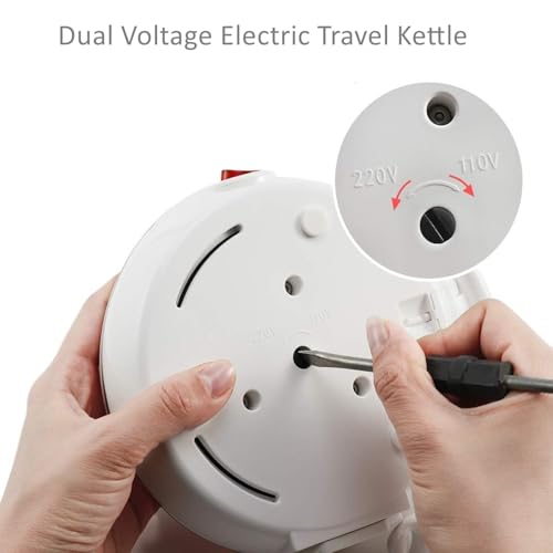Foldable Electric Travel Kettle, Dual Voltage Portable Electric Kettle, Collpasible Electric Kettle, Food Grade Silicone Tea Kettle, Suitable for 110V & 220V