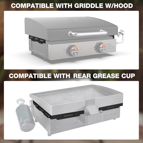 Wind Guards for Blackstone 22 Inch Griddle, Grill Accessories for Griddle Grill and Camping, MeWeBlue 5018 Magnetic Stainless Steel Wind Screens Protect Flame Hold Heat, Compatible with Hood, Black - size: 22"