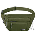 CXWMZY Fanny Packs For Women & Men Waist Pack Hip Bum Bag with Multi-Pockets Large Capacity Waterproof Casual Bum Bag for Disney Traveling Casual Cycling Running Hiking (Army Green) - color: Green