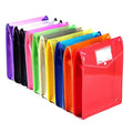 A4 Expandable Plastic File Pouch, Snap Closure, 10-Pack, Assorted Colors - style: Vertical,10 Pack