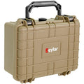 Eylar Protective Camera Hard Case Water & Shock Proof w/Foam, TSA Standards 9.12 inch 7.56 inch 4.37 inch (Tan FDE) - color: Tan FDE