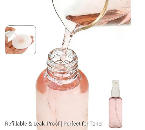 1 Oz Travel Spray Bottles, Thickened Reusable Refillable Plastic Sprayers 2 Pack