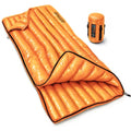 ZOOOBELIVES Ultralight Down Sleeping Bag for Adults, 27 oz 650 Fill Power, 50°F Comfort, 32°F Lower Limit, Lightweight 3-Season Backpacking Camping Bag with Compression Sack, AlpliveT400 - color: Orange