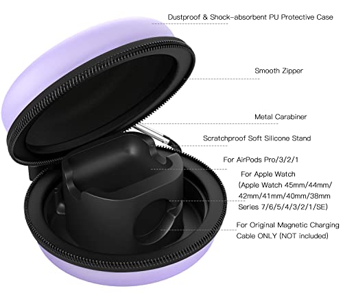 MoKo Storage Box Compatible with Apple Watch Series 9/8/7/6/5/4/3/2/1/SE - color: Taro Purple