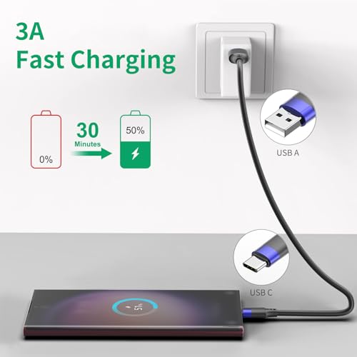 1ft Short USB C Cable for iPhone 15, 10 Pack Bulk USB A to USB C Charger Cord 12 inch, Multipack Type C Cable for Charging Station Compatible with Samsung Galaxy S24 S23 S20 S10 S9 Note 20 10 9 - size: 1 Foot, style: 10P USB-C