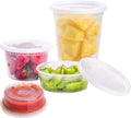 TashiBox [8 oz,16oz,32oz,48Sets,16Sets each size Plastic food storage containers with lids airtight,BPA Free,Microwave/Dishwasher/Freezer Safe (Pack of 6) - size: 8oz-16sets+16oz-16sets+32oz-16sets (Pack of 6)