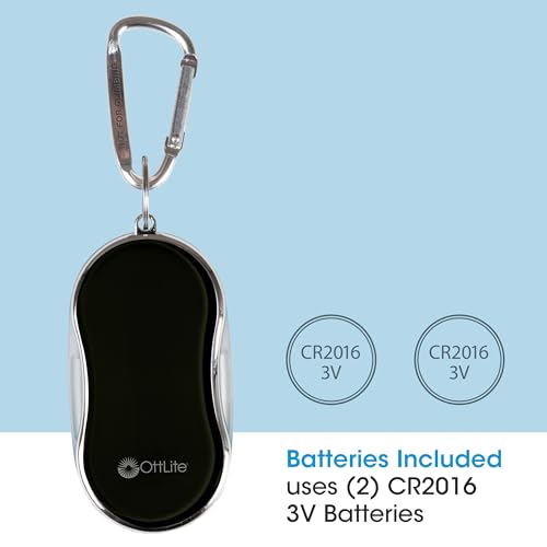OttLite Pocket LED Magnifier with Carabiner Clip, Black | 3.5x Pocket LED Magnifier | Automatic On/Off | Carabiner Clip Included - color: Black