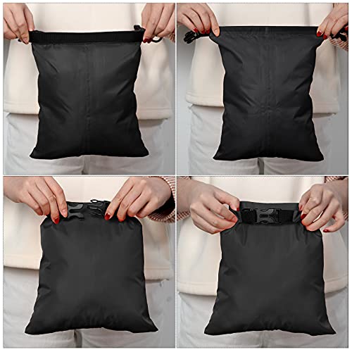 Shappy 6/12 Pcs Waterproof Dry Bags, Lightweight Outdoor Waterproof Dry Stuff Sacks 15/8/5/4/3/2 L and Long Adjustable Shoulder Strap for Kayaking Rafting Boating Hiking Camping - color: Black