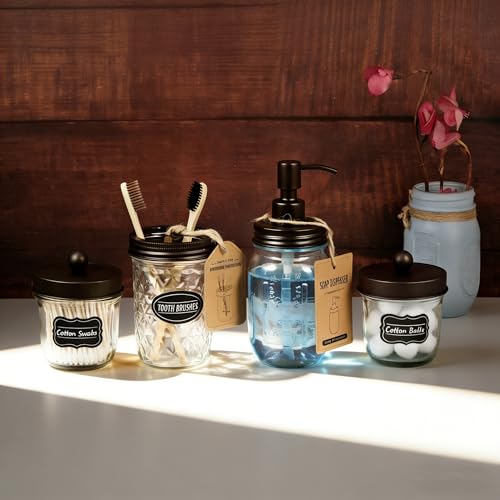 Amolliar Mason Jar Liquid Soap Dispenser Lid, Lotion Soap Pump Bronze 6Pack | Stainless Steel Soap Pump 16oz Regular Mouth Jar, Farmhouse Decor, Hand Soap, Dish Soap, Lotion Soap Lid, Extra 3 Long Tubes - color: Bronze, size: 6 Pack