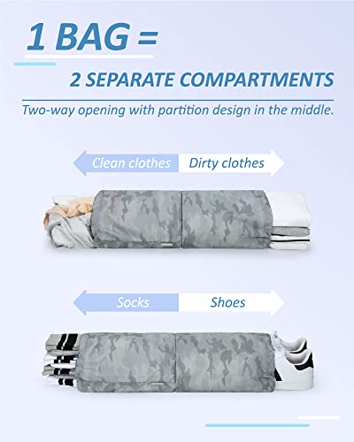 BAGSMART Compression Packing Cubes for Travel Essentials - color: Camouflage Grey, size: Set of 6