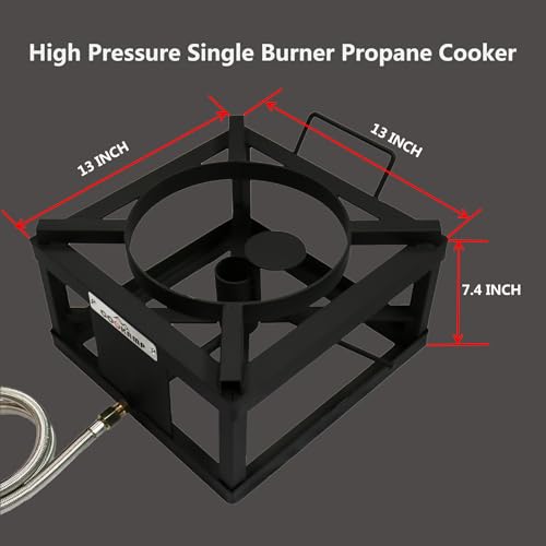 COOKAMP Propane Burner for Outdoor Cooking (Single Burner-Jet Burner) - size: Single Burner-Jet