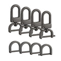 4pcs Detachable Snap Hook Swivel Clasp with 4pcs D-Rings Screw in Shackle for DIY Purse Strap Replacement (Gunmetal,3/4 inch) - color: Gunmetal, size: 3/4 inch