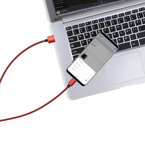 Micro USB Cable 5-Pack, 3ft Braided Android Charging and Data Cord Bulk | Charger Cords, Multi Color - size: 3 Feet