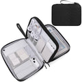 FYY Electronic Organizer, Travel Tech Pouch Bag, Extra Large, Black Quilted - color: Black Quilted, size: 10.8 x 8 x 3.15 inches