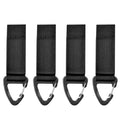 Azarxis Tactical Molle Key Ring Chain Gear Clip Key Keeper Keychain Nylon Belt Key Holder Carabiners Hanger Buckle Hook - color: #2 Black - 4 Pack