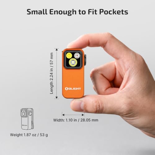 OLIGHT Oclip Pro Rechargeable EDC Clip-on Flashlight, Orange - color: Orange