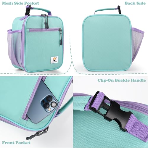 CaCTOUR Lunch Box Kids,Premium Insulated Lunch Bag for Girls Boys,Soft Bag Mini Cooler Back to School Thermal Reusable Lunch Bag for Work School Picnic (Light Green) - color: B-Light Green