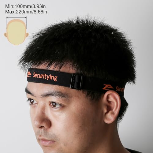 Elastic Headlamp Strap Replacement Headband for Most Black Diamond Petzl Energizer Pelican Fenix Headlamps,Adjustable HeadFlashlight Strap with Head Fastening Strap for 22-26mm Headlight Holder - style: Headlamp Strap+Fastening Strap