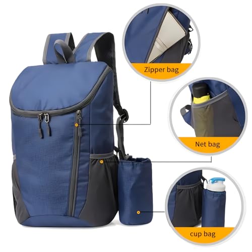 Portable Foldable Backpack Folding Mountaineering Bag, Ultralight Outdoor Cycling Rucksack, Travel Hiking Knapsack (Green) - color: Green