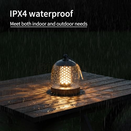 Camping Lantern, IPX4 Waterproof Touch Control LED Night Light, USB Rechargeable & Long Lasting Battery, Portable Hanging Tent Lamp for Outdoor Camping Hiking Backpacking,Silver Gray - color: Gray
