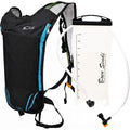 2 Pack Hydration Pack with 2L Backpack Water Bladder - Great for Outdoor Sports of Running Hiking Camping Cycling Skiing - color: (Blue zipper)Black pack with bladder