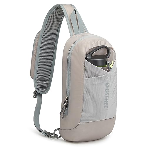 G4Free Sling Bag RFID Blocking Lightweight Crossbody Backpack Chest Shoulder Bag for Travel Sports Running - color: Grey