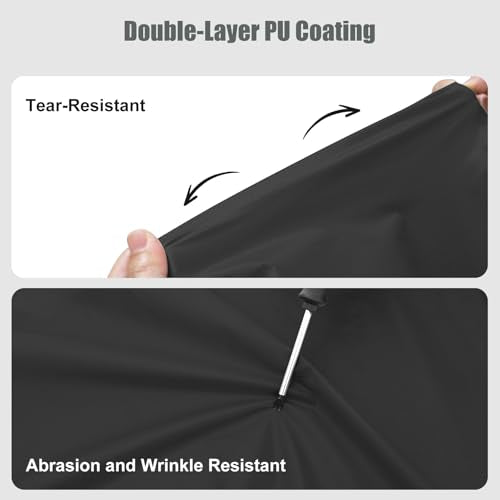 Andake Waterproof Rain Poncho for Adults Unisex,230T Ripstop Polyester,Raincoat Gear with Transparent Viewing Window Outdoors - color: Black