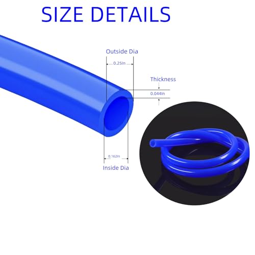 1/4 inch Tube Float Valve Kit for RO Water Reverse Osmosis System water filter ball float valve Water Float Ball Valve （ 4 connectors + 1 PTEF tape + 15 feet Blue Hose Tube) - size: 15FT