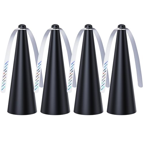 Fly Fans for Tables, 4 Pcs Food Fan to Keep Flies Away (Black) - size: 4P3