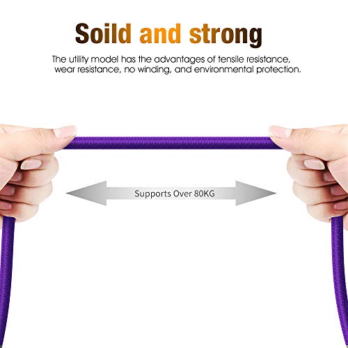 3ft USB A to USB C Cable Fast Charging Braided for Samsung Galaxy S26/S25/S24 Ultra/Plus/FE, A56 5G, A36 5G, A26 5G, A17 5G, A16 5G, Moto G Power/Stylus/Play, TCL 50/40, Pixel (Purple) - color: Purple, size: 3 Feet
