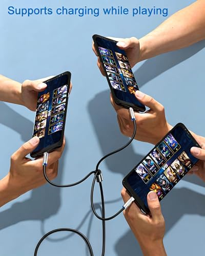 Awnuwuy 4FT Multi 3 in 1 Charging Cable Black 3 Port Lightning/Type-C/Micro | Multiple Charger Cable, Short Universal Charging Cable for iPad, iPhone 17/16/15/14, Samsung S26, Google, Sony PS5, Kindle - color: Black, size: 4FT