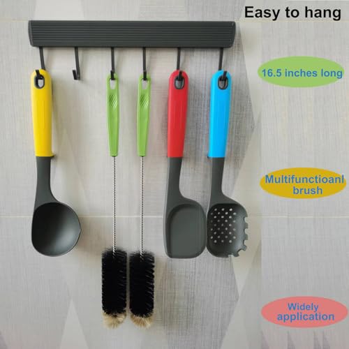 16" Water Bottle Brush for Cleaning, Dokpod Long Handle Bottle Cleaner Brush, Narrow Bottles Scrubber Brushes, Hummingbird Feeder Cleaning Brushes, Cup Cleaner Brushes, for Meat Grinder, for Pipe - color: Black 1 Pack