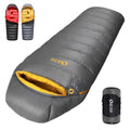 Down Sleeping Bag for Adults, 620 Fill Power Backpacking | 0 Degree Cold/Warm Weather, 620 Fill Power Down, Ultralight Carry, Pouch Included, Camping Hiking Backpacking - color: Darkgrey, size: 2.20 lb Down Filling