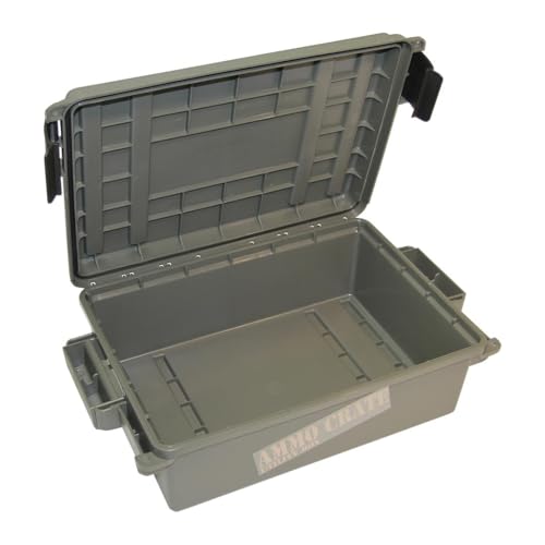 MTM ACR4-18 Ammo Crate Utility Box-Carry up to 65lbs of gear-Stackable design, double padlock for security - Water-resistant O-ring seal - Army Green