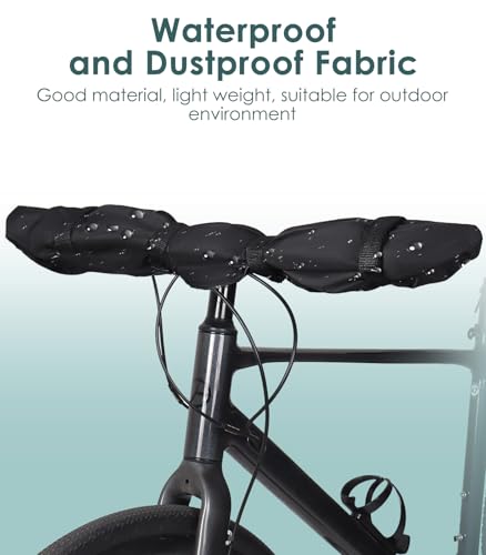 2 pcs Handlebar Cover Ebike Transport Protection, (35.8x 9 in) Widen lengthen Handlebar Protective Cover Handlebar Hood for Rear Rack Handlebar Rain