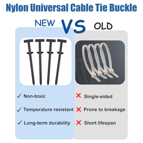 Heavy Duty Nylon Cable Tie Buckle,Self-Locking Zip Ties for Car Fender, Engine Cover, Mudguard Fastener, Automotive Replacement Screw Fixing (50pcs)
