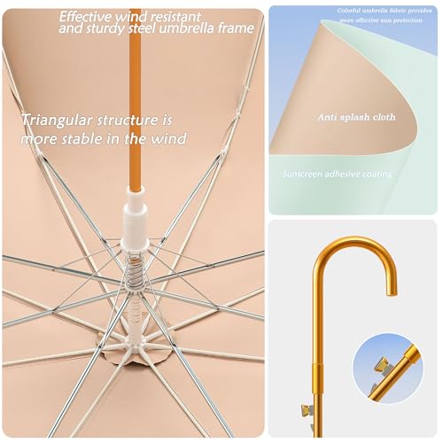 40.16inch Ruffled Princess Parasol with One-Touch Open - UPF50+ UV Blocking Sunshade, 8-Rib Fiber+Aluminum Frame, Lightproof Canopy for Women - color: blue1