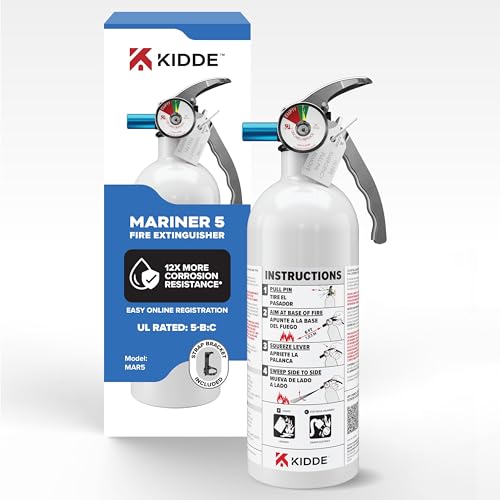 Kidde Mariner 5 Fire Extinguisher for Boats and Watercrafts, 5-B:C, MAR5 - size: Small - 2.5 lbs.
