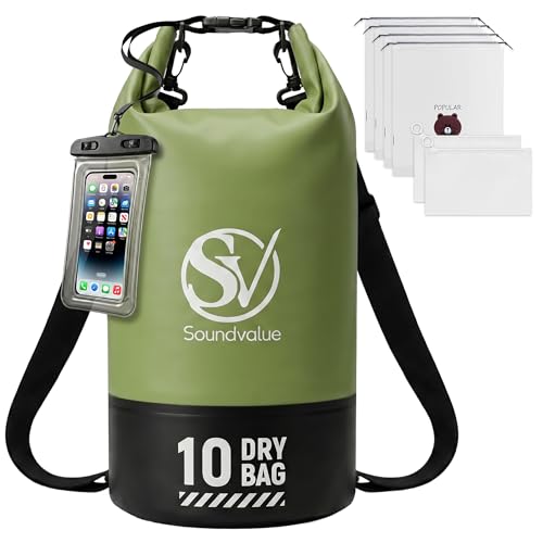 Waterproof Dry Bag, Kayaking Paddle Boarding Floating Backpack 10L - color: Green, size: 10L