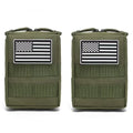 2 Pack Tactical Molle Pouches Small Molle Utility Pouch Small Tactical Accessory Bag Belt Pouches Vest Pouch Compact Water-Resistant EDC Pouch with Flag Patch - color: Army Green